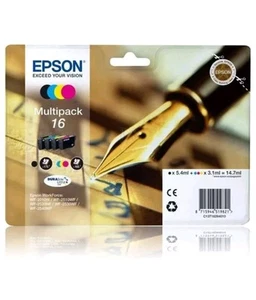 Cartuchos de tinta multipack Epson 16 T1626 bolígrafo y crucigrama originales C13T16264012 - Imagen 1 de 9