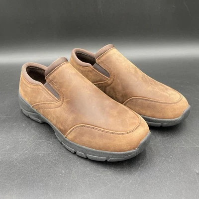 LANDS END Mujer Gamuza Mocasines Marrón Trabajo o Informal Zapatos Sin Cordones Talla 9 Nuevos sin Etiquetas Foto 1 de 4