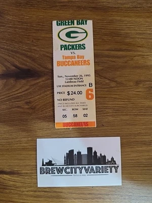 1995 Green Bay Packers Vs Buccaneers November 26 1995 Brett Favre 3 TD Streak - Image 1 of 3