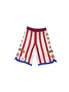 Harlem Globetrotters Red White Blue Stripe Basketball Shorts Size M - Picture 1 of 6