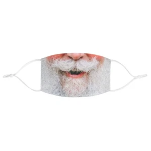 Máscara facial de tela Papá Noel Papá Noel Navidad barba blanca sonrisa - Imagen 1 de 6