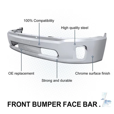 Front Lower Bottom Bar Bumper Cover For 2014-2018 Ram 1500 w/o Fog Hole - Image 1 of 4