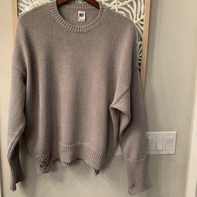 Suéter NSF Presley Destroyed Gris Algodón Acrílico Talla M Gran Tamaño Mujeres-Hombres  Foto 1 de 4