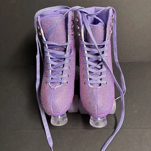 Sugar Thrillz Women's Sz. 9M Purple Roller Skates Billionaire Bling Lilac & Box - Picture 1 of 18
