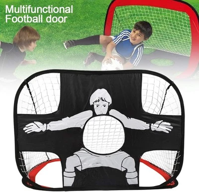 Fußballtore für Kinder Faltbare 2 in 1 Pop-Up kleine Fußballtor mit Torwand Tor - Bild 1 von 4
