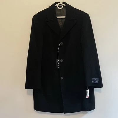 Ralph Lauren Mens S Wool Cashmere Blend Overcoat Coat Winter Italy Fabric Modern - Image 1 of 4