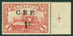 SG B10a Cameroon 1915. 1s on 1m carmine with variety 'S' inverted. A fine .... - Picture 1 of 1