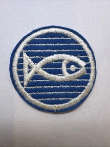 Vintage 1970’s Ichthys Jacket Patch Fish Religious Symbol  Retro - Picture 1 of 2