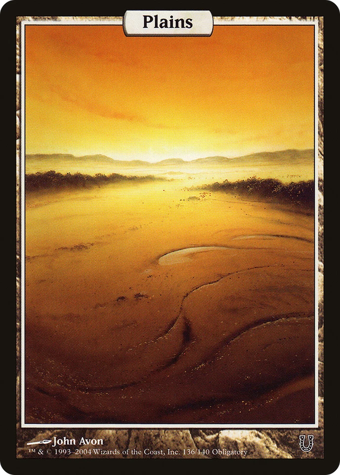 Plains - Full Art #136 (HP) Unhinged UNH Magic MTG - Image 1 of 1