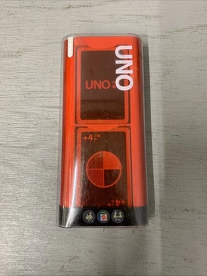 New Uno Mod Card Game Retro Style Red Hard Case Mattel 2009 - Image 1 of 3