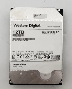 Western Digital 12TB  SATA 6Gb/s 256MB  WD120EMAZ  Internal HDD - Picture 1 of 2