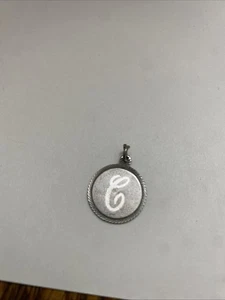 Vintage Wells Sterling Silber Charm Monogramm Scheibe Buchstabe C Charm Anhänger - Bild 1 von 4