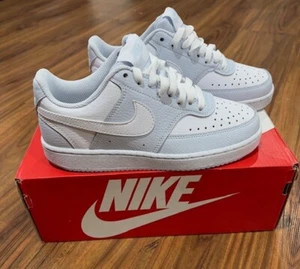 Size 5 - Nike Court Vision Next Nature Low Football Grey White W - Picture 1 of 6