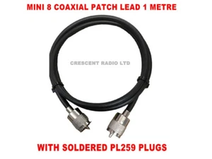 Mini 8 rg8x coaxial PL259 parche plomo baja pérdida 3 pies 1 metro. - Imagen 1 de 1