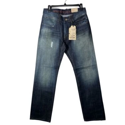 Tommy Hilfiger Blue Straight Jeans with Vintage Distressing - Image 1 of 4
