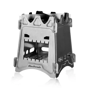 Ultralight Wood Burning Stove Portable Backpacking Stove Titanium Multi-Fuels... - Picture 1 of 8