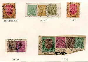 BURMA LATE FEE CANCELS 1927-35 KG5 11 stamps - Picture 1 of 1