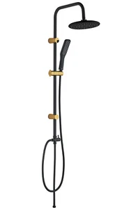 Regendusche in Schwarz-Gold ALANIS Handbrause, Kopfbrause, Duschsystem - Bild 1 von 2