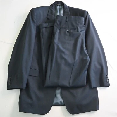 Jack Victor 44L 36x30 Azul Marino Loreto CT 100% Lana Hombre Chaqueta Pantalones Traje Foto 1 de 4