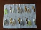 New Lot Of (8) 3/4 Oz Ballbearing Spinnerbaits Double Willowleaf Silicone Skirts