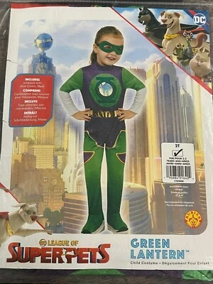 NUEVO Disfraz Rubíes Halloween DC Liga de Súper Mascotas Linterna Verde Niño 2T Foto 1 de 4