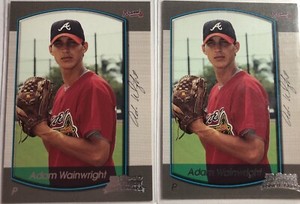 2000 BOWMAN #93 ADAM WAINWRIGHT (RC)/2 CARDS/BRAVES/ST. LOUIS CARDINALS NM