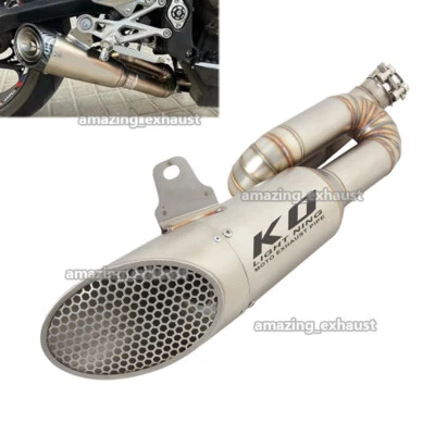 Slip Exhaust Mid Pipe Muffler For Triumph Street Triple 765S R RS 660S 2017-2023 - Image 1 of 4