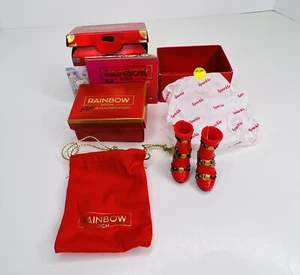 Rainbow High Mini Accessories Studio High Heels Boots Red Black Gold Studded NEW - Picture 1 of 3