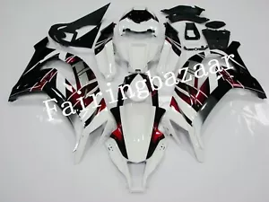 Kit de carenado de carrocería de inyección ABS rojo caramelo blanco negro apto para ZX10R 2011-2015 - Imagen 1 de 8