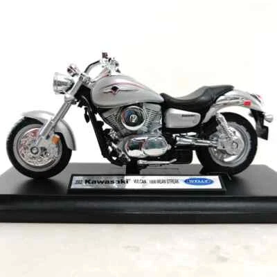 Welly 1/18 Kawasaki 2002 Vulcan 1500 Mean Streak motocicleta modelo diecast juguete Foto 1 de 4