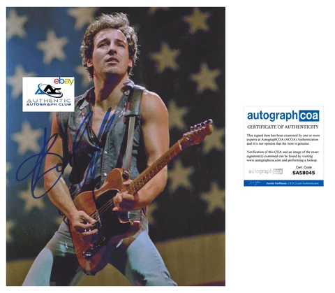 BRUCE SPRINGSTEEN AUTOGRAPH SIGNED 11x14 PHOTO BORN TO RUN ACOA Cover