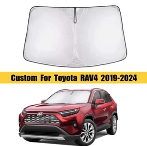 Custom Size Fit Toyota RAV4 2019-2024 Car Windshield Sun Shade Foldable Cover - Picture 1 of 12