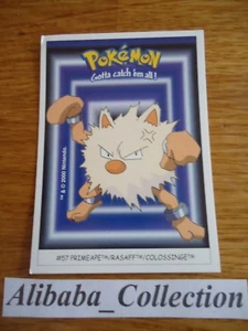 POKEMON dunkin boomer trading card sticker 2000 Carte # 57 PRIMEAPE COLOSSINGE - Picture 1 of 1