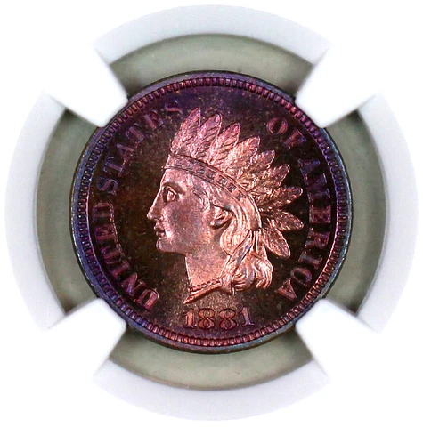 * 1881 * PF66+ RB NGC * INDIAN HEAD PENNY * PREMIUM QUALITY * PROOF EXAMPLE! * Cover