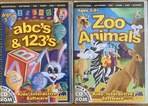 CD ROM: Kids Interactive Software - ABC’s & 123’s + Zoo Animals (for Ages 3-8) - Picture 1 of 7