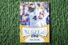Nico Collins 2021 Leaf Draft Autographs #BA-NC1 Yellow Auto XRC
