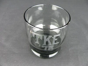 SALE Tau Kappa Epsilon 1978 Etched Highball Cocktail Rocks Smoked Glass Tumbler - Picture 1 of 3