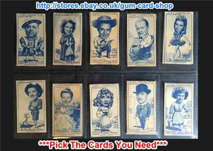 CARRERAS TURF SLIDES FAMOUS FILM STARS 1949 (G/F) *PICK THE CARDS YOU NEED*