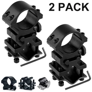 2Pcs Universal Barrel Mount Adapter For Flashlight Laser Torch Rifle Scope Sight - Picture 1 of 6