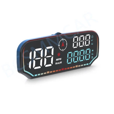 GPS Speedometer Car HUD Digital Head Up Display Compass Speed Overspeed Alarm - Image 1 of 4