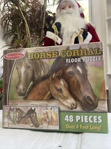 Melissa & Doug HORSE CORRAL Floor PUZZLE 48 Pieces Over 4’ Long Nos Sealed - Picture 1 of 6