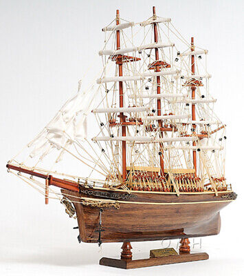 The Cutty Sark 1869 Wooden Tall China Clipper Ship Model 22  Fully Built New • 243.59$