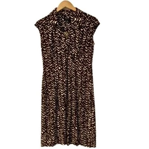 Vestido Chaps para mujer marrón con estampado blanco con cambios talla M - Imagen 1 de 7