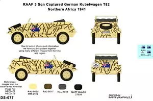 Ronin Decals 1/72 German KUBELWAGEN Captured by Australian Army - Picture 1 of 1