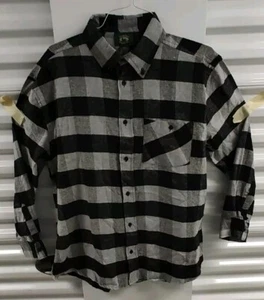 Flanellhemd Herren XL Stillwater Supply Co schwarz grau - Bild 1 von 3