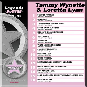 TAMMY WYNETTE LORETTA LYNN COUNTRY LEGEND SERIES #44 KARAOKE CD+G NEWIN PLASTIC - Picture 1 of 2