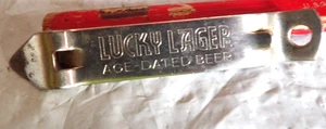Vintage Lucky Lager Age Dated Beer Bottle opener - Picture 1 of 2