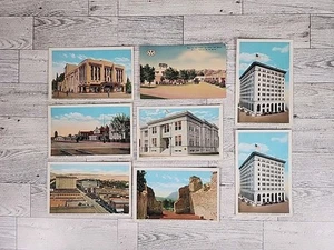 8 Antique New Mexico Postcards Lot Historic Buildings Monuments Landmarks  - Picture 1 of 3