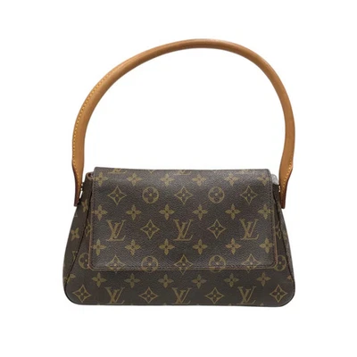 LOUIS VUITTON Mini Looping M51147 Marrom PVC #2933 - Imagem 1 de 4