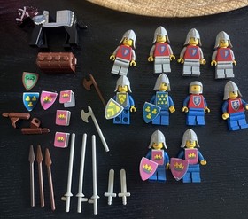 Lego Classic Yellow Castle Knight Minifigure Lot Sticker Vest Accessories